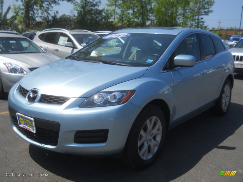 2009 CX-7 Touring AWD - Icy Blue Metallic / Sand photo #1