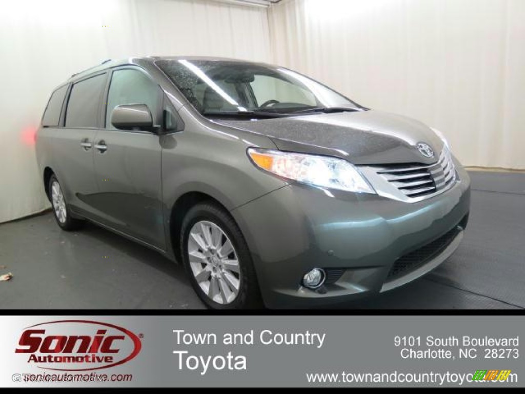 2012 Sienna Limited - Cypress Green Pearl / Light Gray photo #1