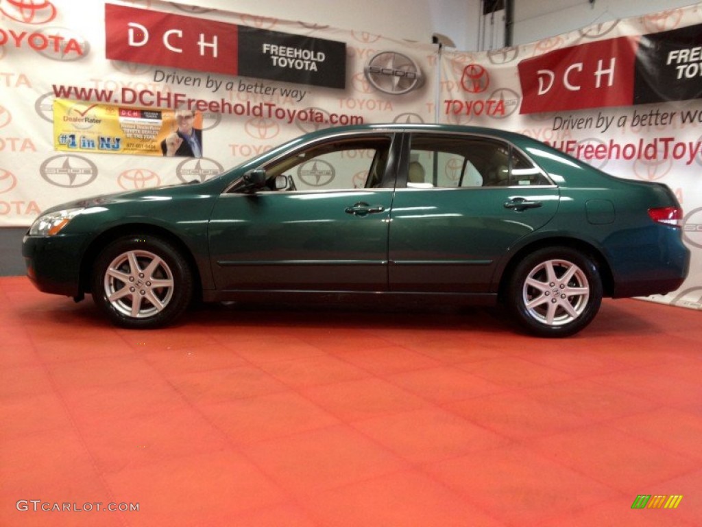 2003 Accord EX V6 Sedan - Noble Green Pearl / Ivory photo #4