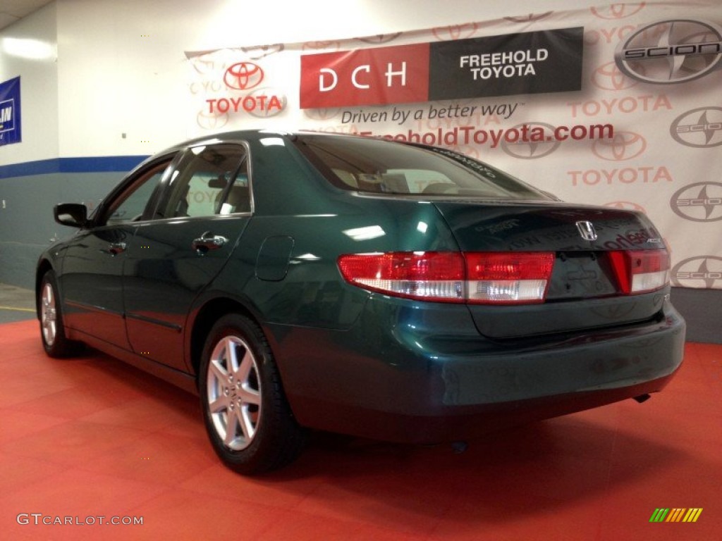 2003 Accord EX V6 Sedan - Noble Green Pearl / Ivory photo #6
