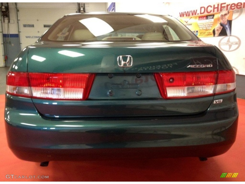 2003 Accord EX V6 Sedan - Noble Green Pearl / Ivory photo #7