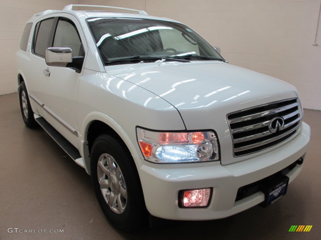 2005 QX 56 4WD - Tuscan Pearl White / Willow photo #1