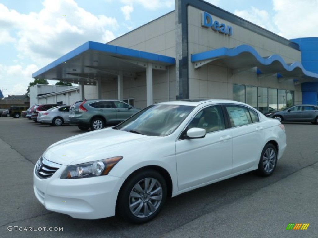 2012 Accord EX Sedan - Taffeta White / Ivory photo #1