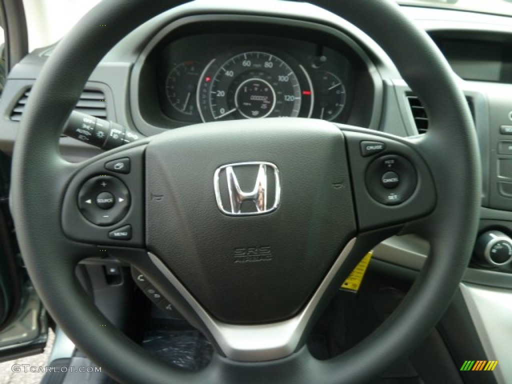 2012 Honda CR-V EX 4WD Black Steering Wheel Photo #65646082