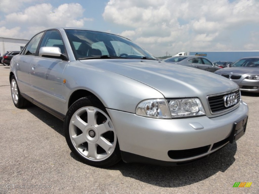 1998 A4 2.8 quattro Sedan - Aluminum Silver Metallic / Onyx Black photo #1