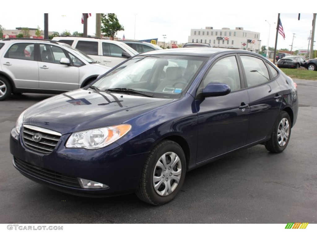 2009 Elantra GLS Sedan - Regatta Blue / Beige photo #1