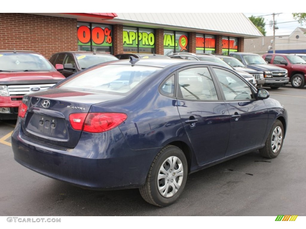 2009 Elantra GLS Sedan - Regatta Blue / Beige photo #2