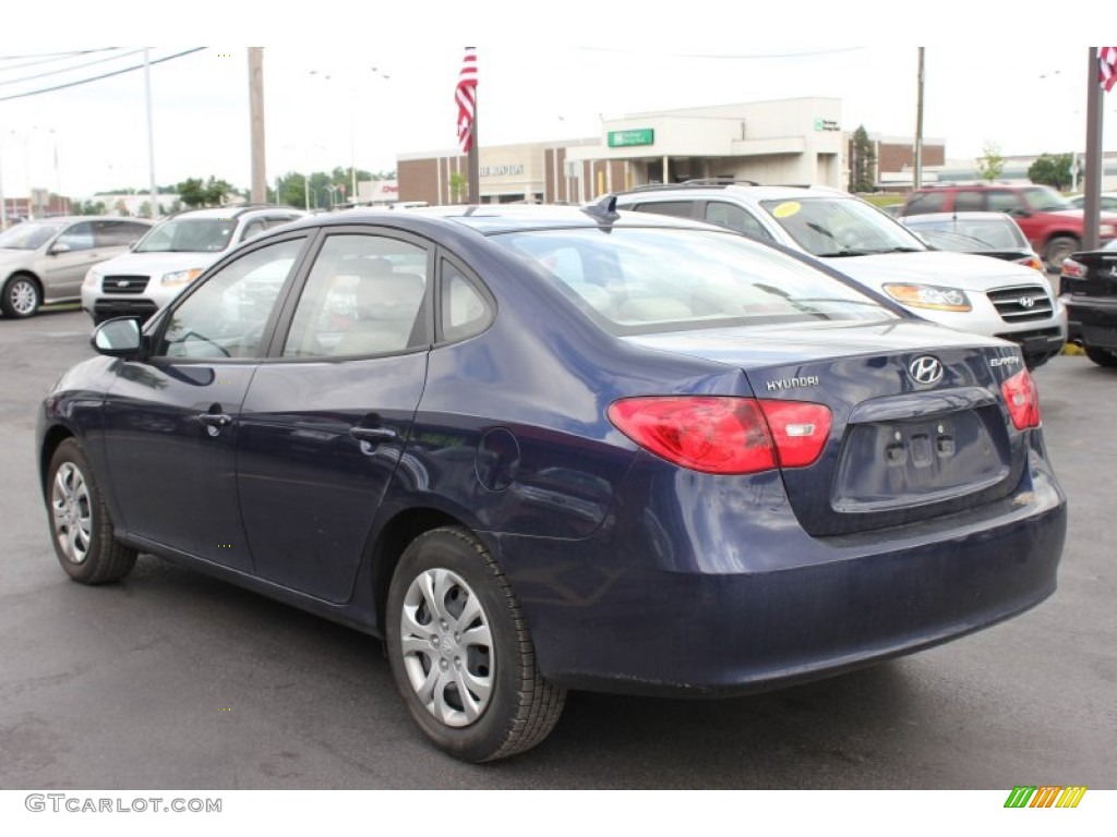 2009 Elantra GLS Sedan - Regatta Blue / Beige photo #13