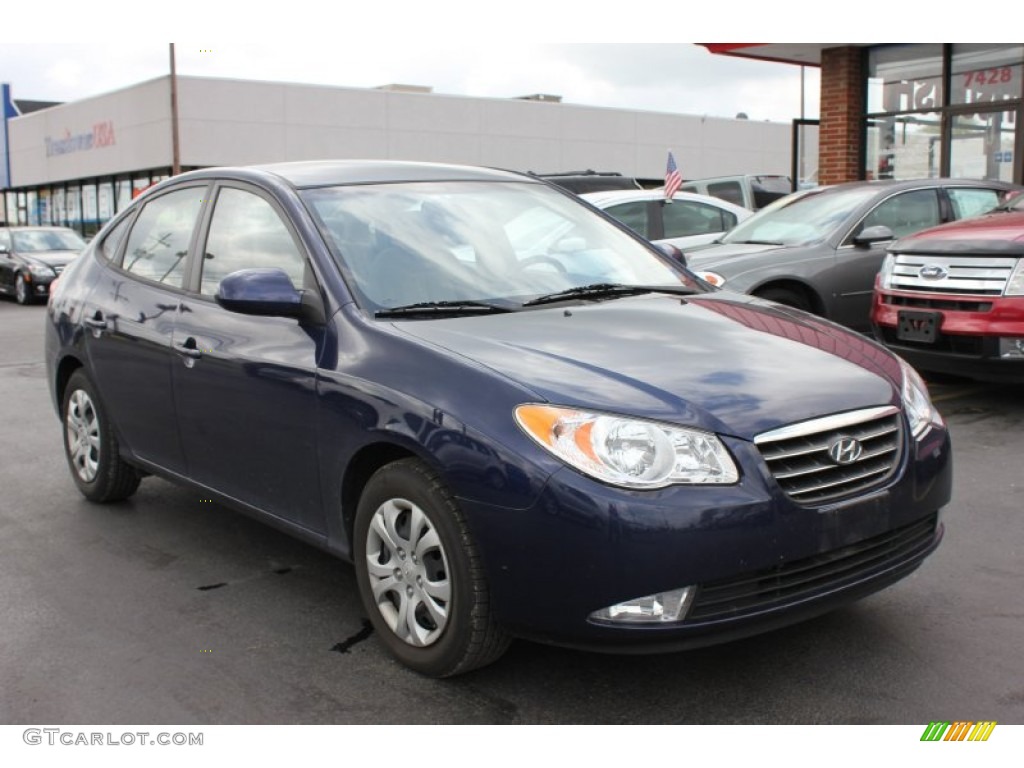 2009 Elantra GLS Sedan - Regatta Blue / Beige photo #16