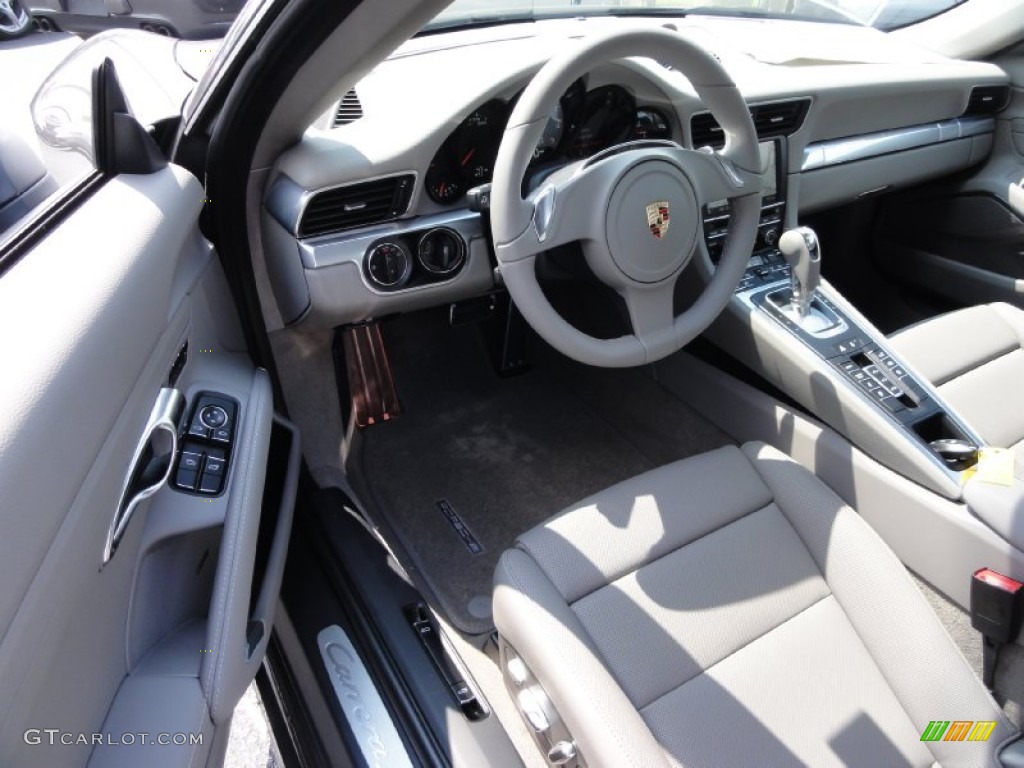 Platinum Grey Interior 2012 Porsche New 911 Carrera S Coupe Photo #65649622