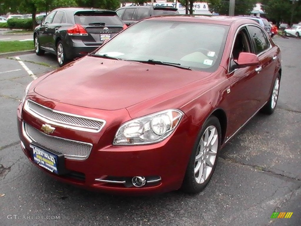 2008 Malibu LTZ Sedan - Red Jewel Tint Coat / Cocoa/Cashmere Beige photo #1