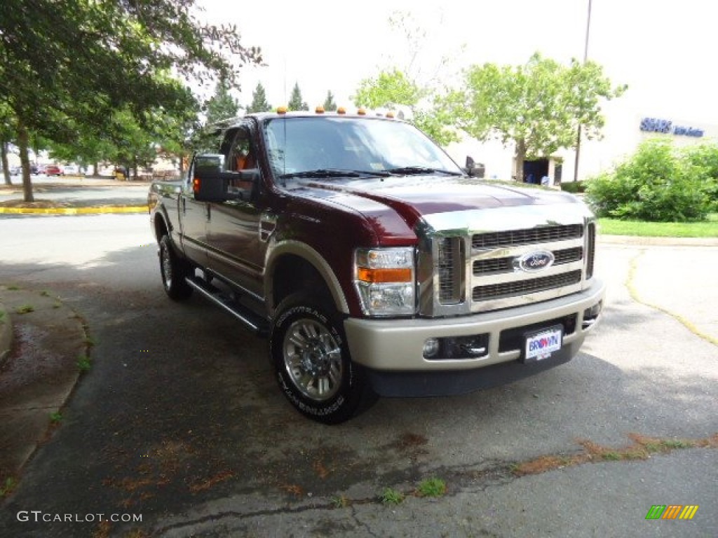 2010 F350 Super Duty King Ranch Crew Cab 4x4 - Royal Red Metallic / Chaparral Leather photo #1