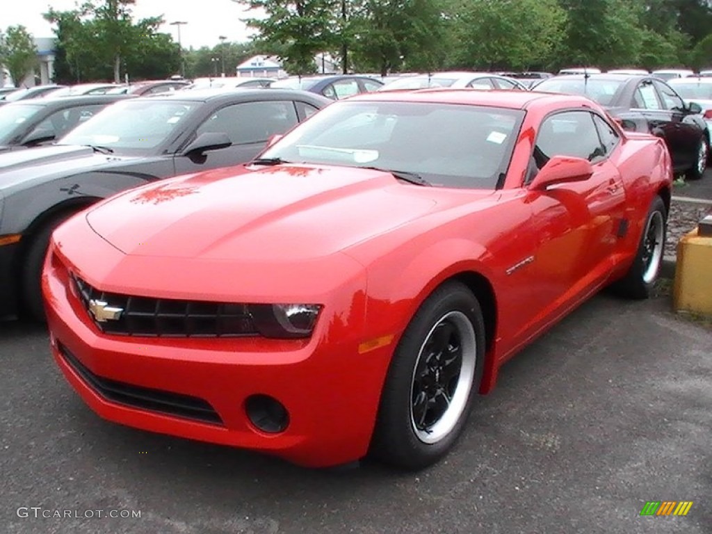 2012 Camaro LS Coupe - Victory Red / Black photo #1