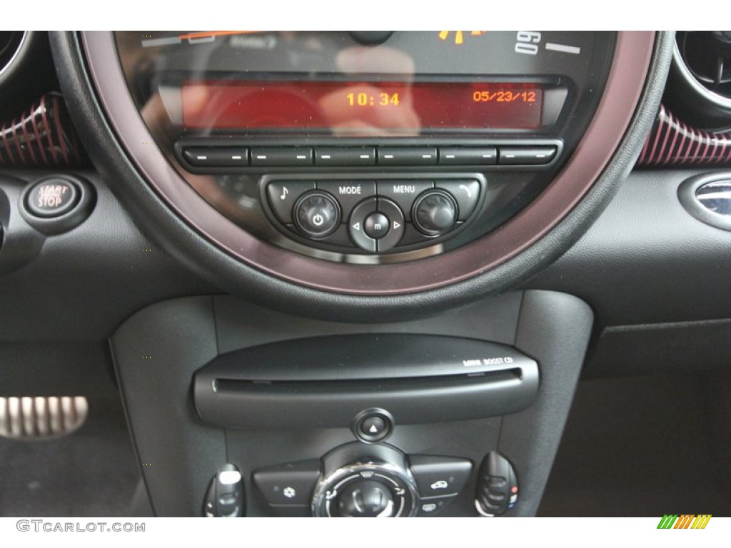 2012 Cooper S Clubman Hampton Package - Midnight Black Metallic / Black Lounge Leather/Damson Red Piping photo #13