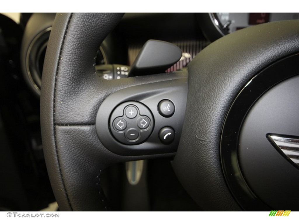2012 Cooper S Clubman Hampton Package - Midnight Black Metallic / Black Lounge Leather/Damson Red Piping photo #20