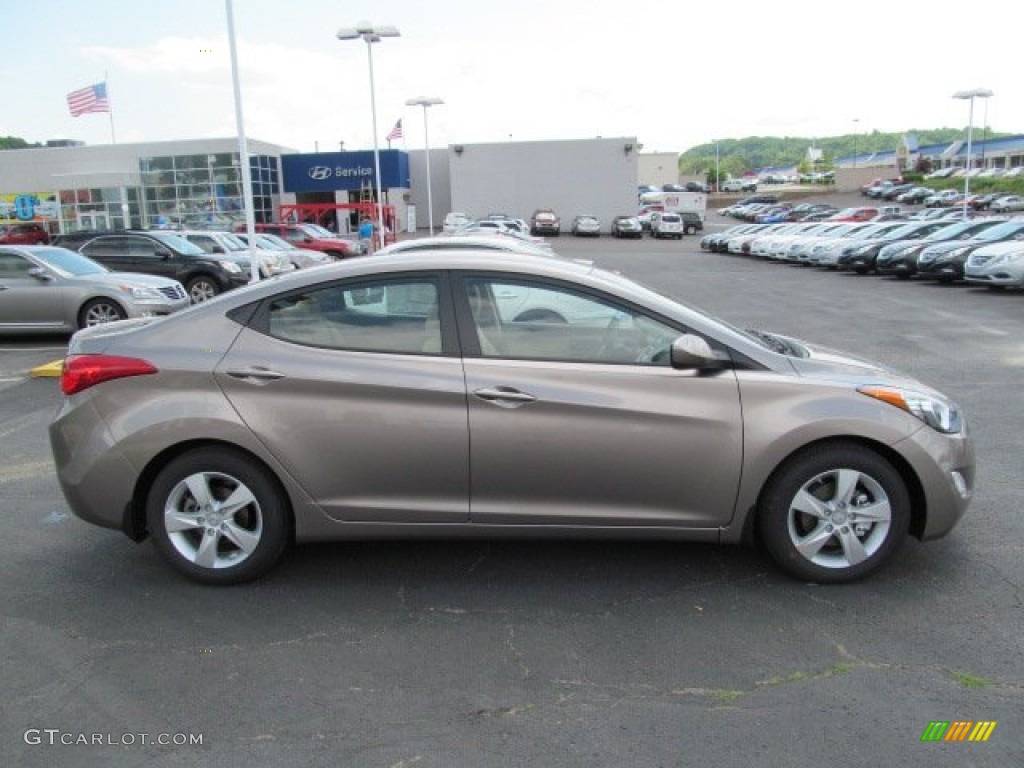 2013 Elantra GLS - Desert Bronze / Beige photo #2