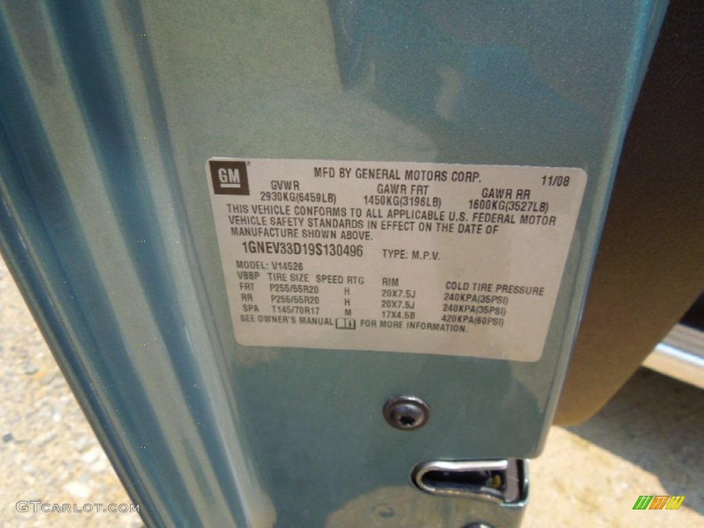 2009 Traverse LTZ AWD - Silver Moss Metallic / Cashmere/Ebony photo #7