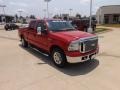 2007 Red Clearcoat Ford F250 Super Duty XLT Crew Cab  photo #7