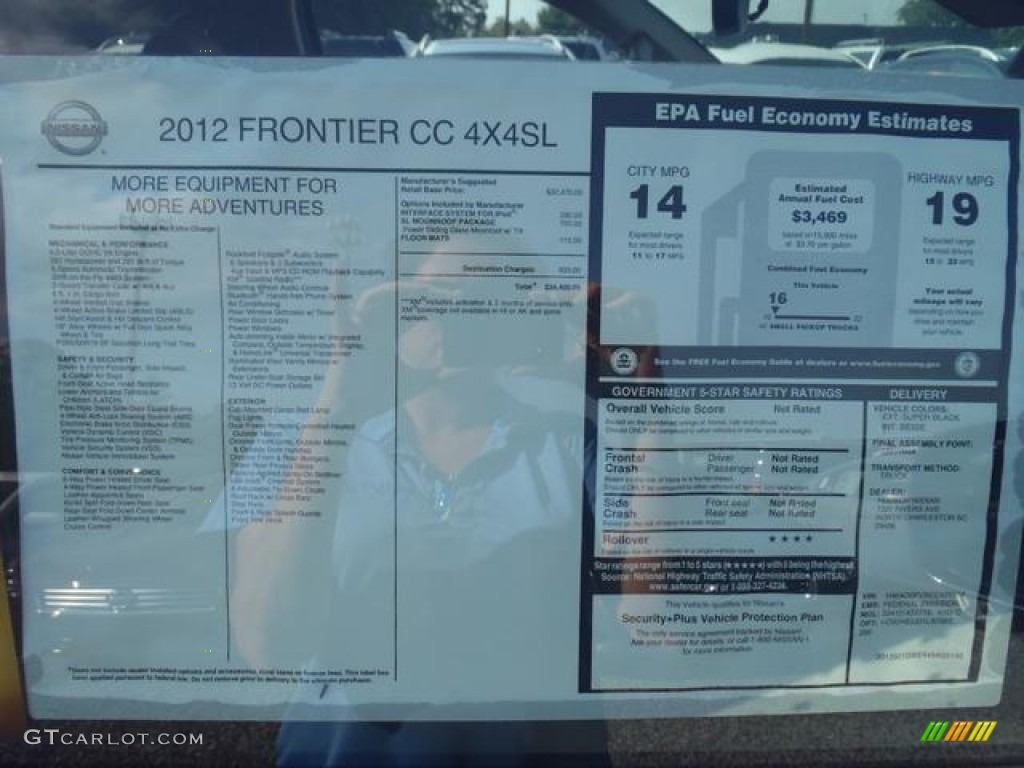 Nissan frontier window sticker #10