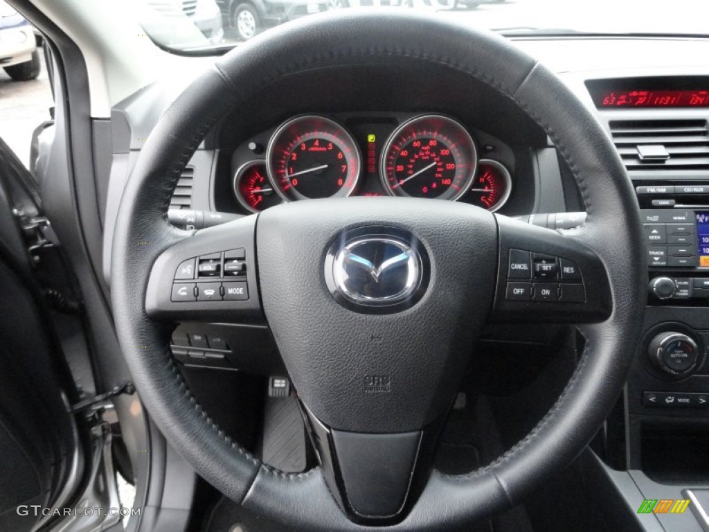 2010 Mazda CX-9 Touring AWD Black Steering Wheel Photo #65662819