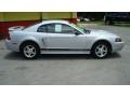 2002 Satin Silver Metallic Ford Mustang V6 Coupe  photo #2