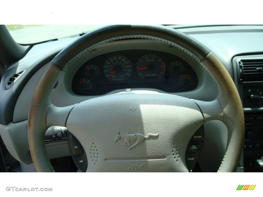 2002 Mustang V6 Coupe - Satin Silver Metallic / Medium Graphite photo #9