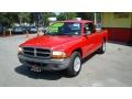 2001 Flame Red Dodge Dakota SLT Club Cab  photo #9