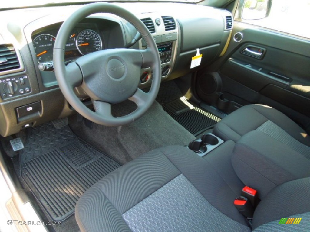 Ebony Interior 2012 GMC Canyon SLE Crew Cab Photo #65665326