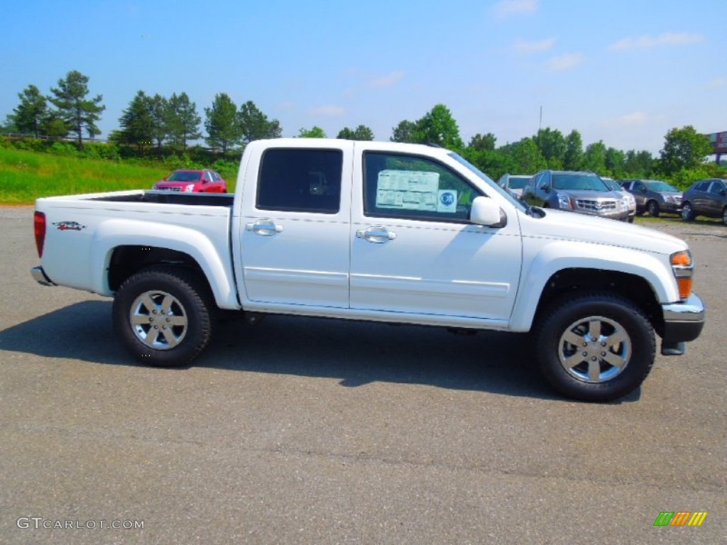 Summit White 2012 GMC Canyon SLE Crew Cab 4x4 Exterior Photo #65665343