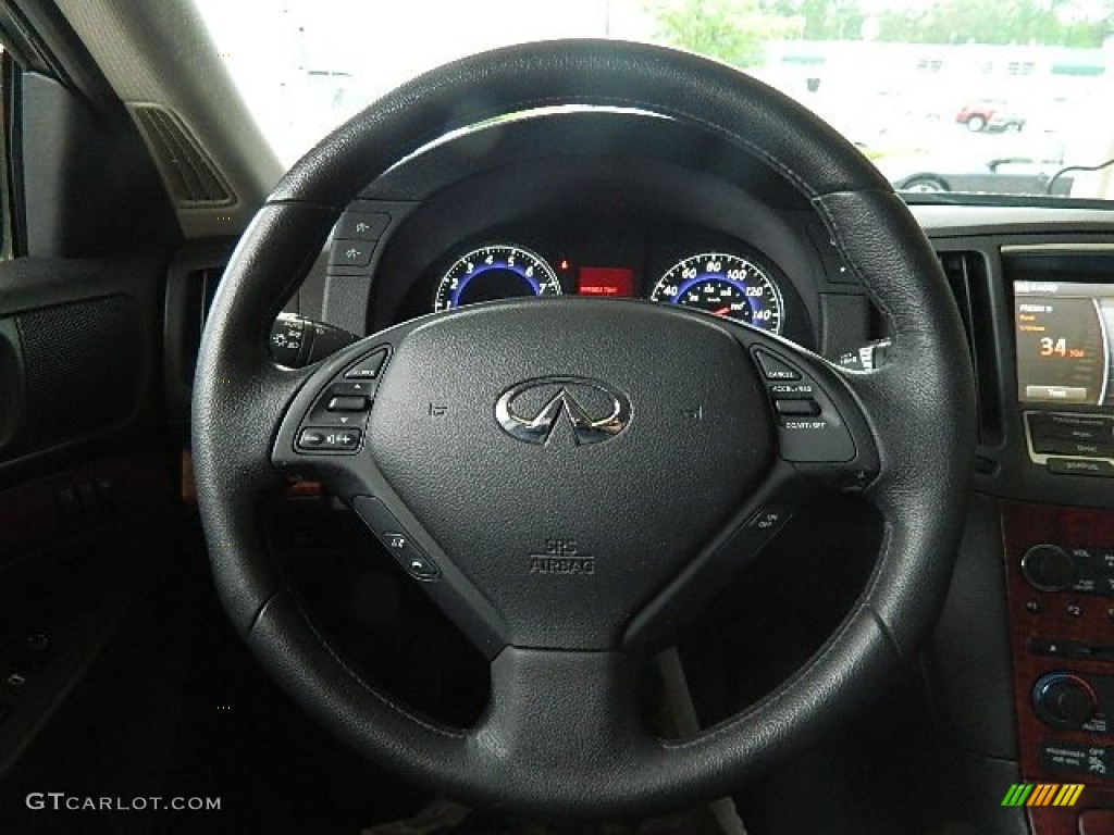 2008 Infiniti G 35 x Sedan Graphite Steering Wheel Photo #65666248