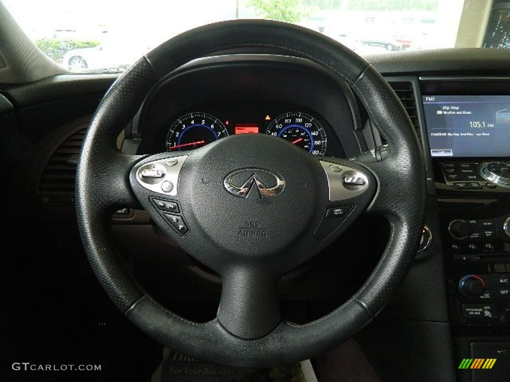 2010 Infiniti FX 35 AWD Chestnut Steering Wheel Photo #65666386