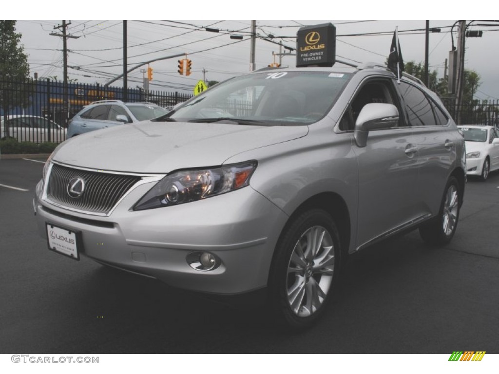 2010 RX 450h AWD Hybrid - Tungsten Silver Pearl / Black/Brown Walnut photo #1