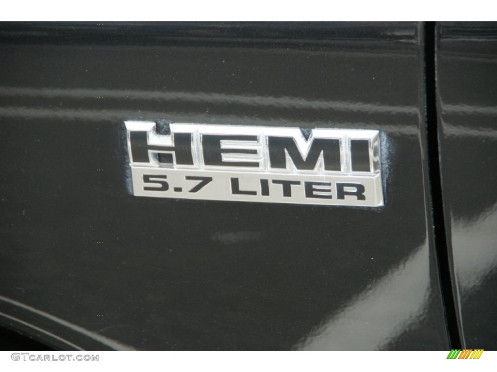 2008 Ram 1500 Laramie Quad Cab 4x4 - Brilliant Black Crystal Pearl / Medium Slate Gray photo #11