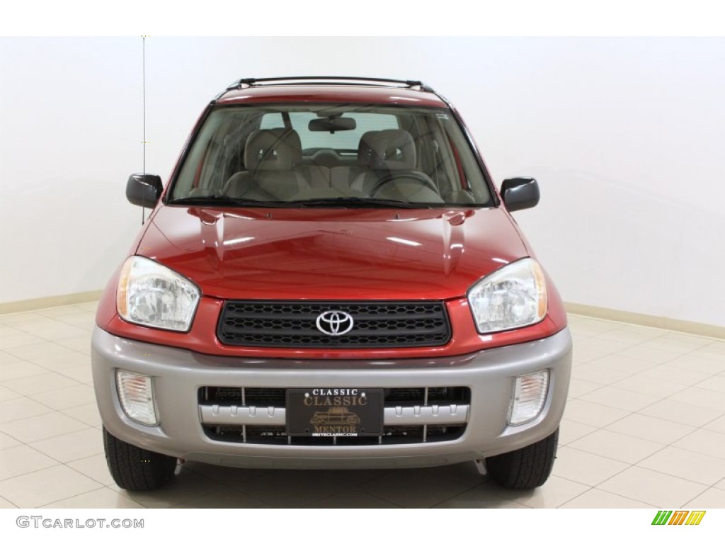 2002 RAV4 4WD - Impulse Red / Taupe photo #2