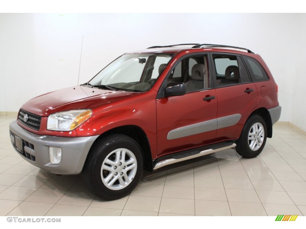 2002 RAV4 4WD - Impulse Red / Taupe photo #3