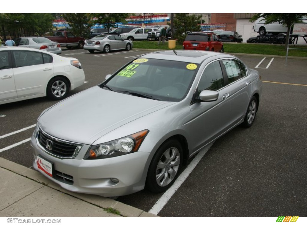 2008 Accord EX V6 Sedan - Alabaster Silver Metallic / Gray photo #1