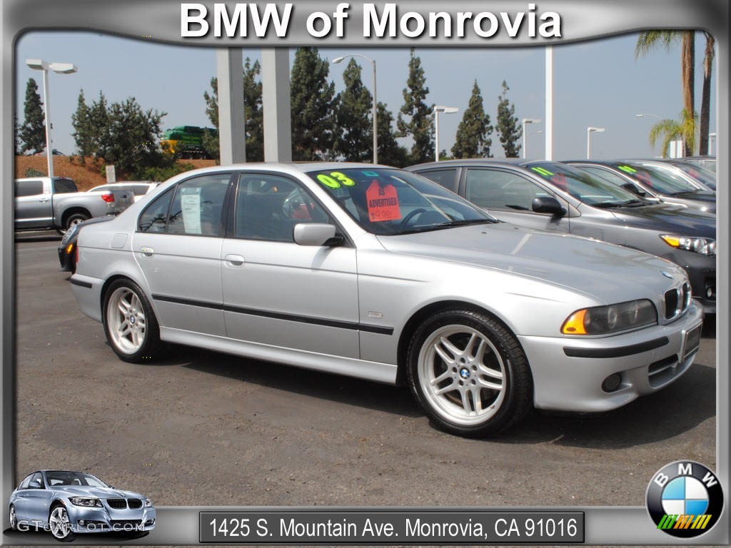 2003 5 Series 540i Sedan - Titanium Silver Metallic / Black photo #1