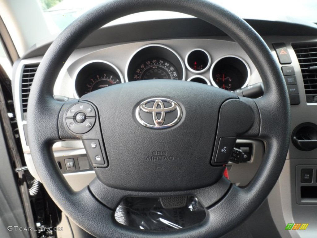 2012 Toyota Tundra TSS CrewMax Graphite Steering Wheel Photo #65673778