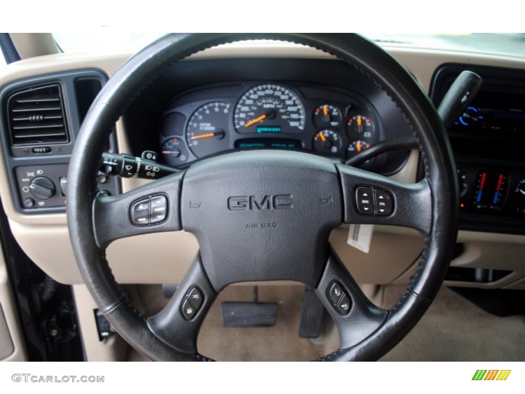 2005 GMC Sierra 1500 SLE Crew Cab Neutral Steering Wheel Photo #65675326