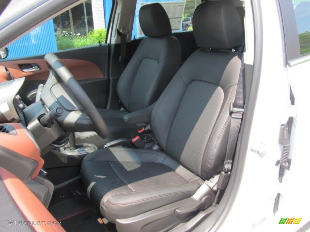 Jet Black/Brick Interior 2012 Chevrolet Sonic LTZ Hatch Photo #65682486