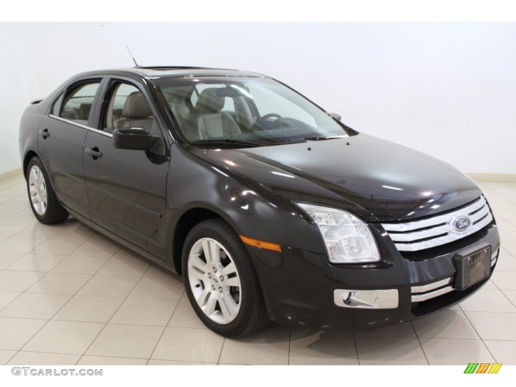 2009 Fusion SEL V6 AWD - Tuxedo Black Metallic / Medium Light Stone photo #1