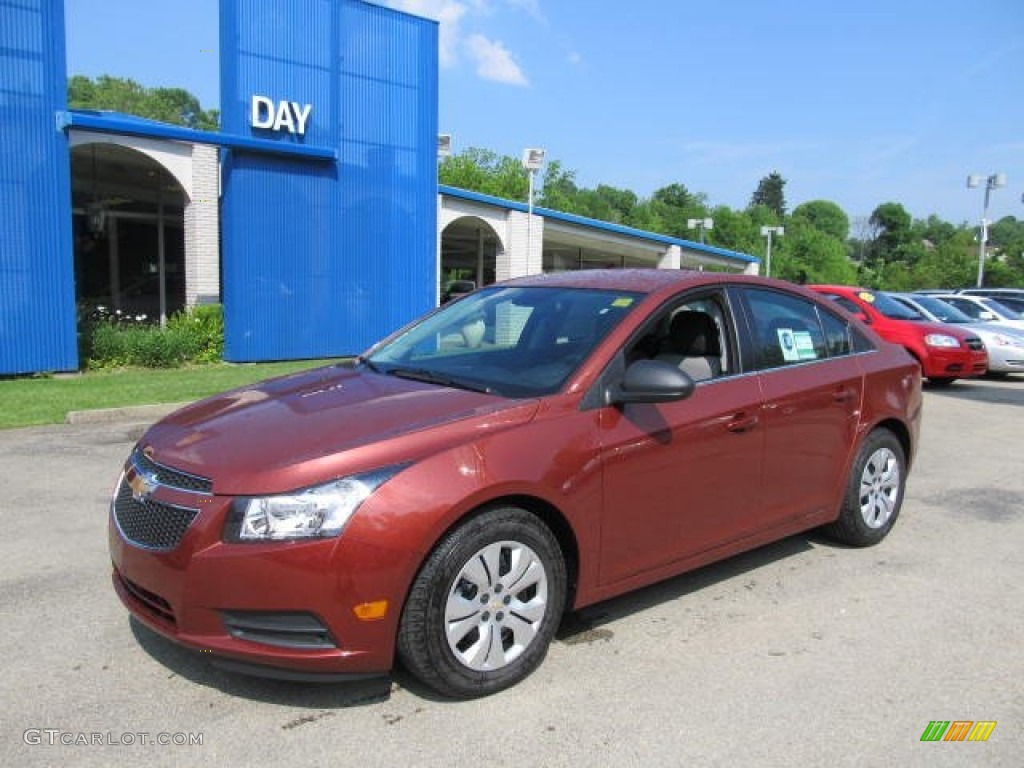 2012 Cruze LS - Autumn Red Metallic / Jet Black/Medium Titanium photo #1
