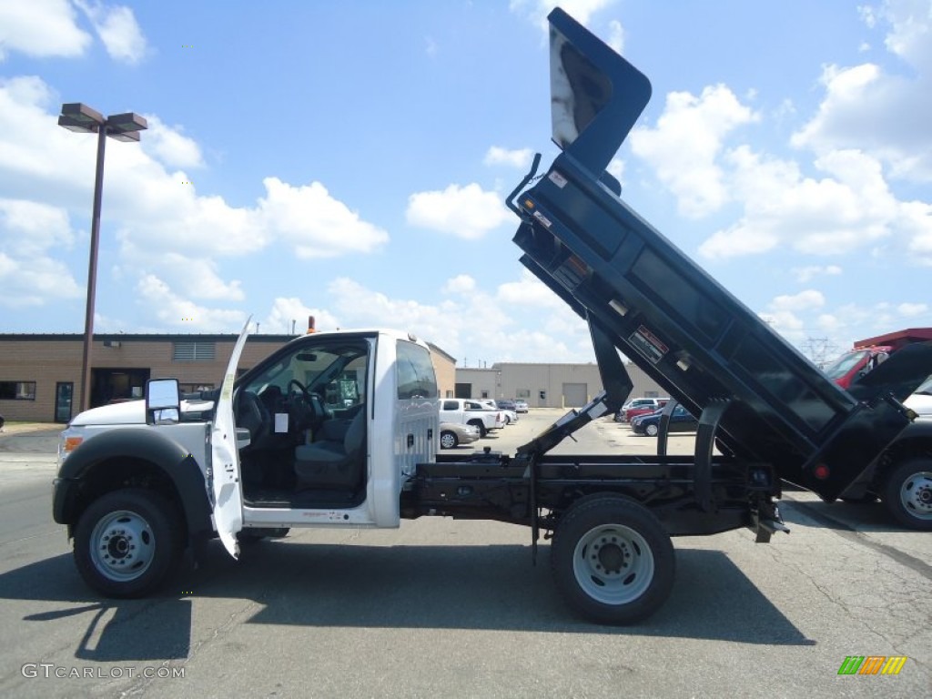 Oxford White 2012 Ford F550 Super Duty XL Regular Cab 4x4 Dump Truck Exterior Photo #65683836