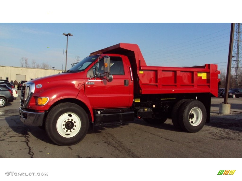 2011 F650 Super Duty Regular Cab Chassis - Bright Red / Steel Grey photo #1