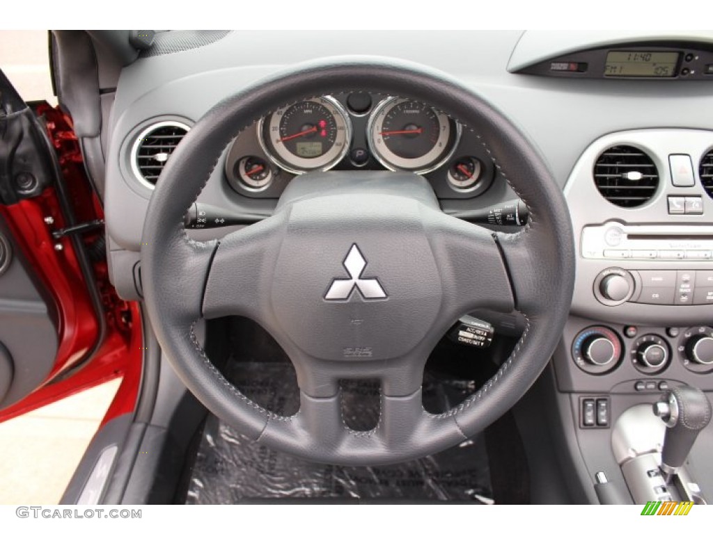 2011 Mitsubishi Eclipse Spyder GS Sport Dark Charcoal Steering Wheel Photo #65685430