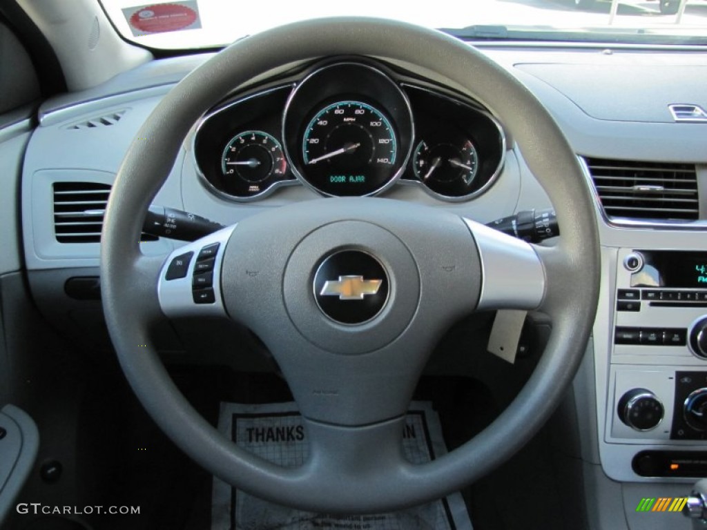 2010 Chevrolet Malibu LS Sedan Titanium Steering Wheel Photo #65687458