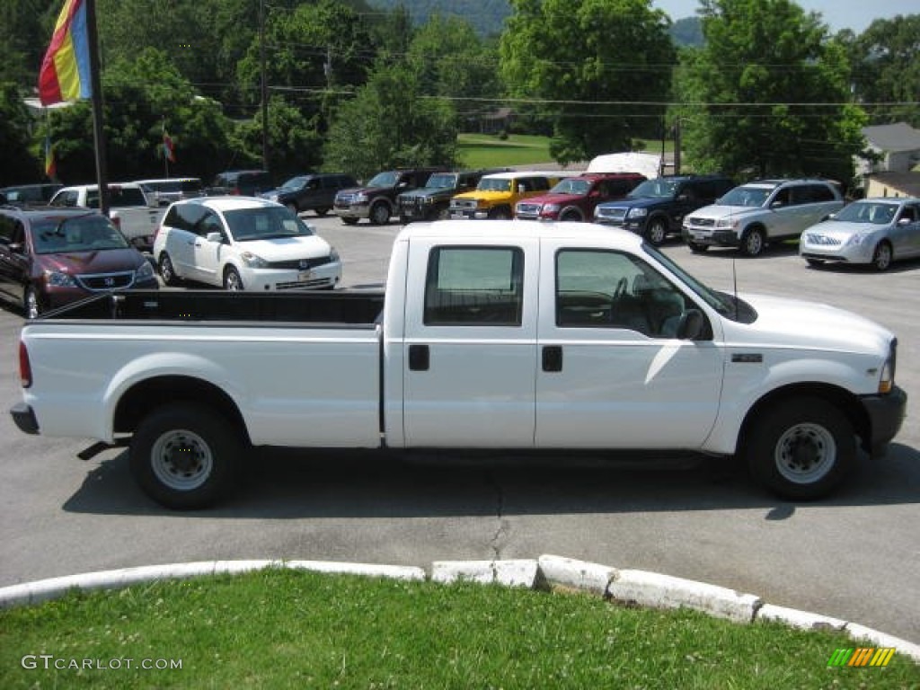 2002 F250 Super Duty XL Crew Cab - Oxford White / Medium Parchment photo #5