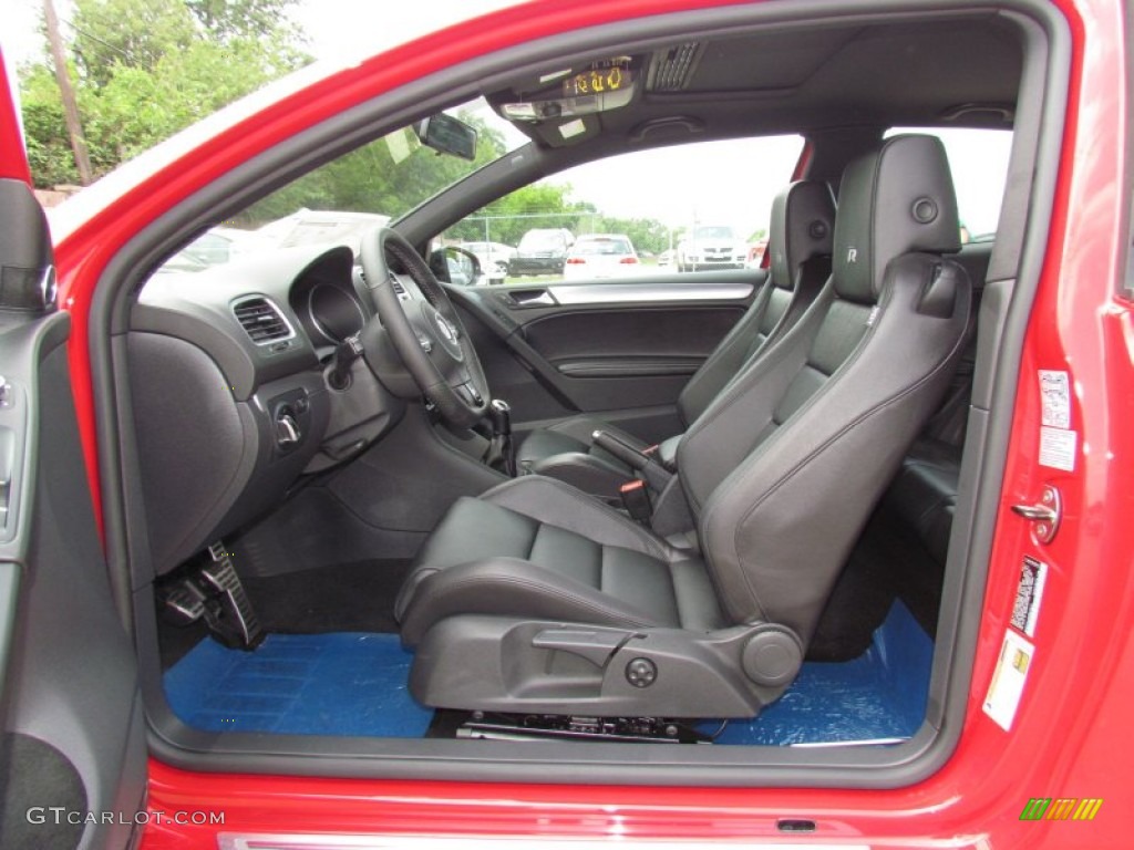 R Titan Black Leather Interior 2012 Volkswagen Golf R 2 Door 4Motion Photo #65693771