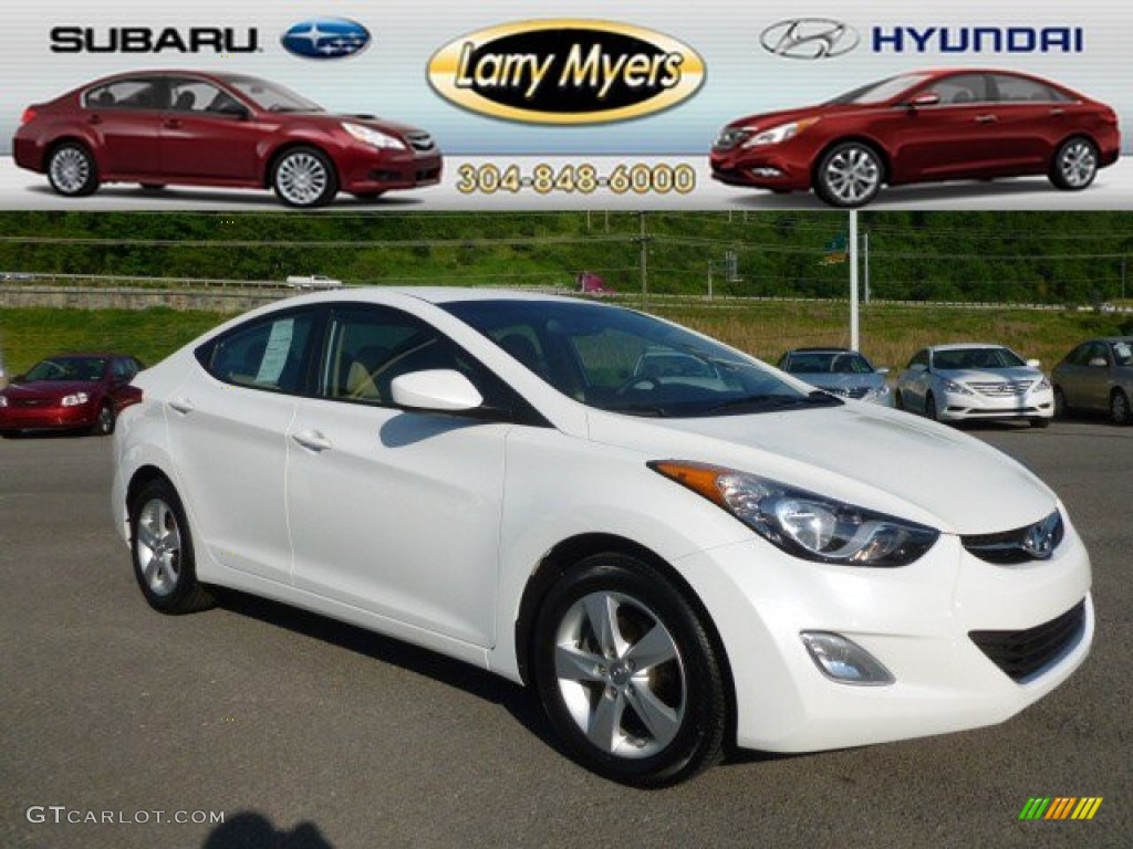 2012 Elantra GLS - Shimmering White / Beige photo #1