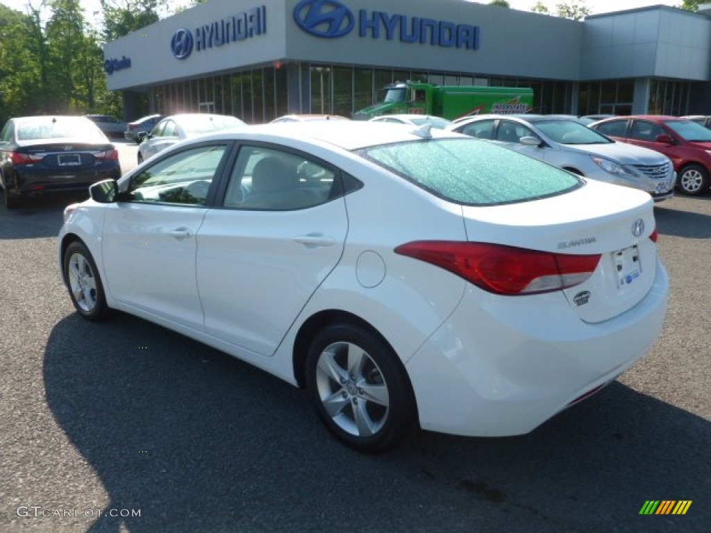2012 Elantra GLS - Shimmering White / Beige photo #5